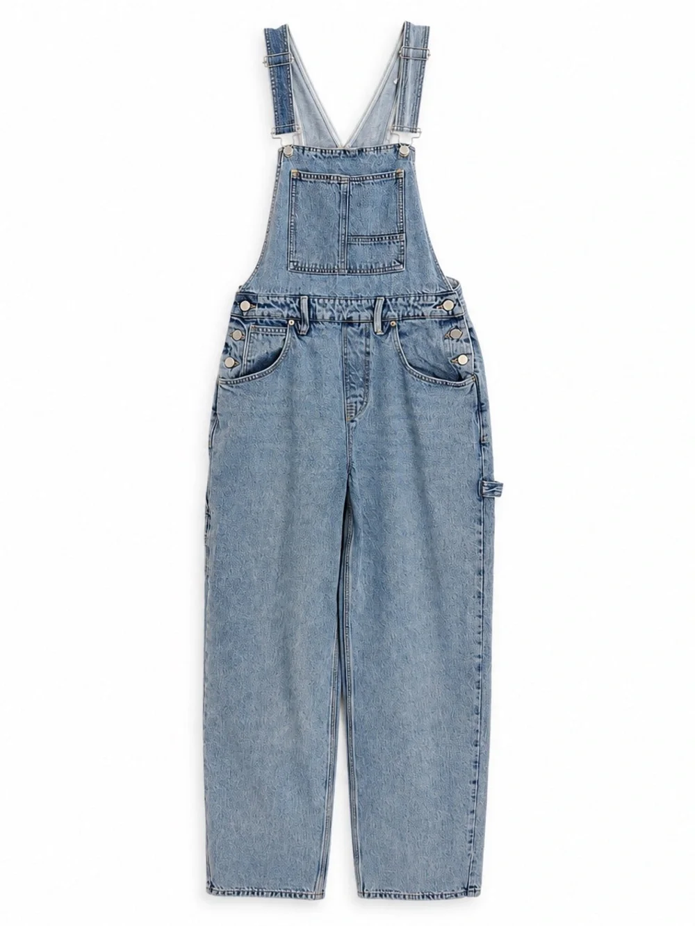 GOOD AMERICAN Carpenter Denim Overalls Pants
